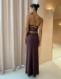 Manning Cartell Time To Shine Slip Dress In Truffle Size 12 for rent on The Volte - image 3