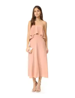 Zimmerman Strapless Flounce Dress Pink Size 3/ AU 14 for rent on The Volte - image 1