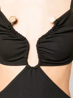 Christopher Esber Crystal Torso Bra Dress Black Size 10 for rent on The Volte - image 2