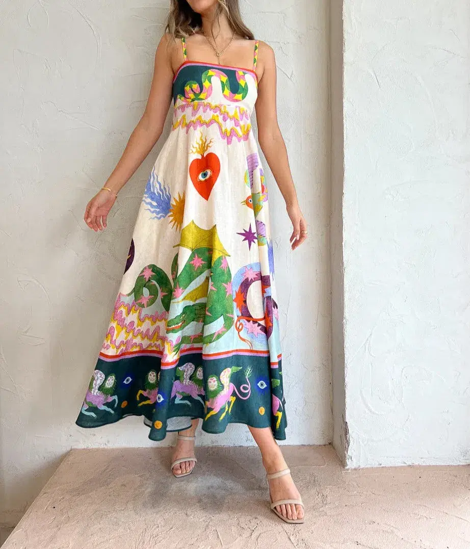 Alemais Seeker Sundress Multi Size 10 / M for rent on The Volte - main image