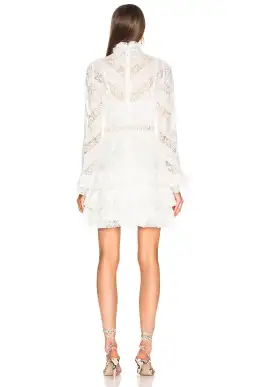 Zimmermann Veneto Perennial Short Dress Ivory Size 0 / AU 8 for rent on The Volte - image 3