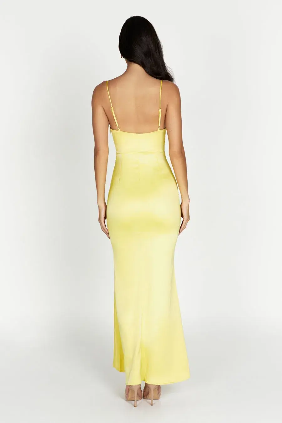Meshki Desirie Corset Maxi Dress in Lemon Size XS / Au 6 for rent on The Volte - main image