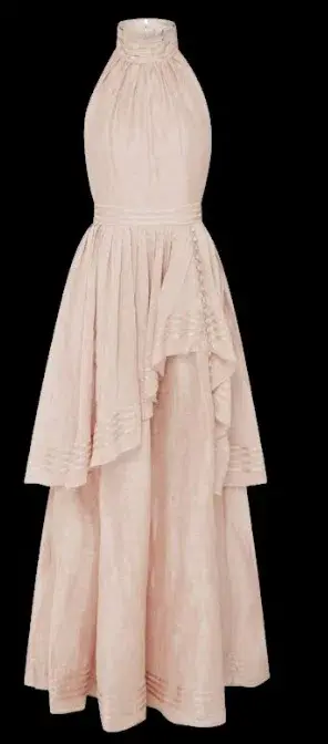 Aje Sienna Maxi Dress Blush Size 6 for rent on The Volte - main image