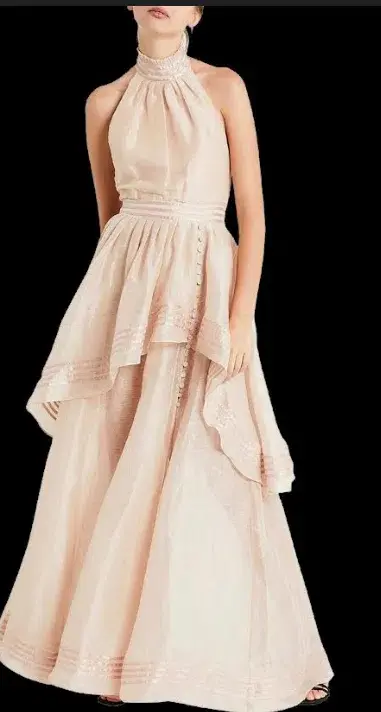 Aje Sienna Maxi Dress Blush Size 6 for rent on The Volte - main image