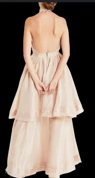 Aje Sienna Maxi Dress Blush Size 6 for rent on The Volte - main image
