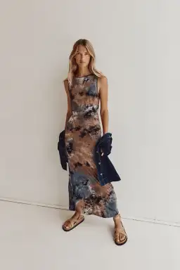 Dissh Millen Midi Dress Blue Tie Dye Size M / AU 10 for rent on The Volte - image 1