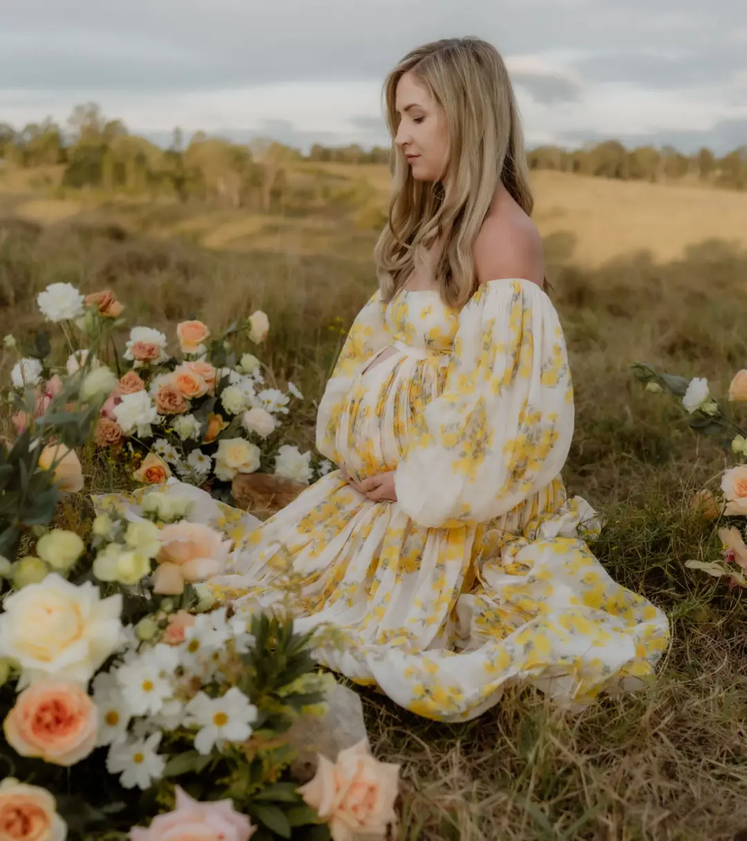 Rooh Collective Poppy Zephyr Maxi Dress Floral Size M/AU 10 for rent on The Volte - main image