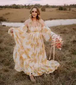 Rooh Collective Poppy Zephyr Maxi Dress Floral Size M/AU 10 for rent on The Volte - image 4