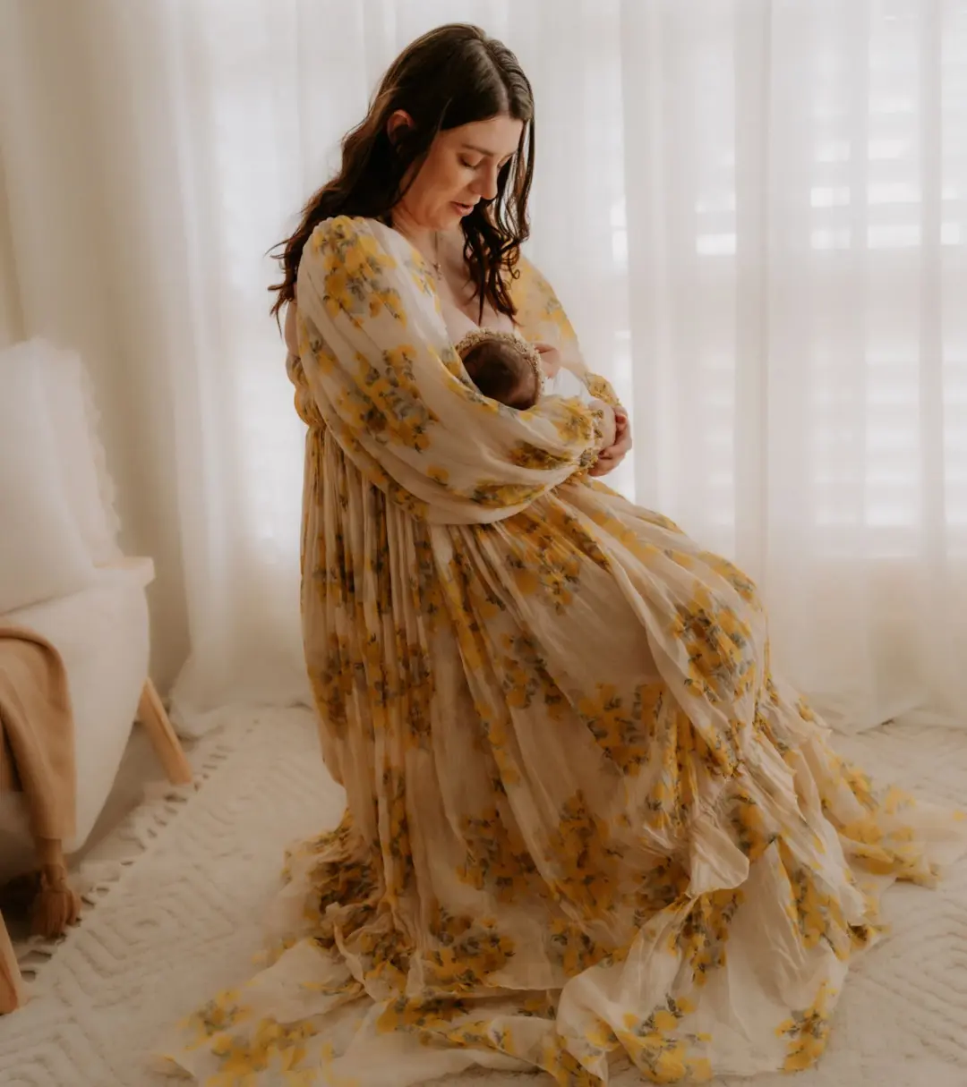 Rooh Collective Poppy Zephyr Maxi Dress Floral Size Large/AU 12 for rent on The Volte - main image