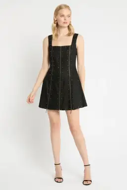 Sass and Bide Abstract After Dark Dress Faded Black Size 4