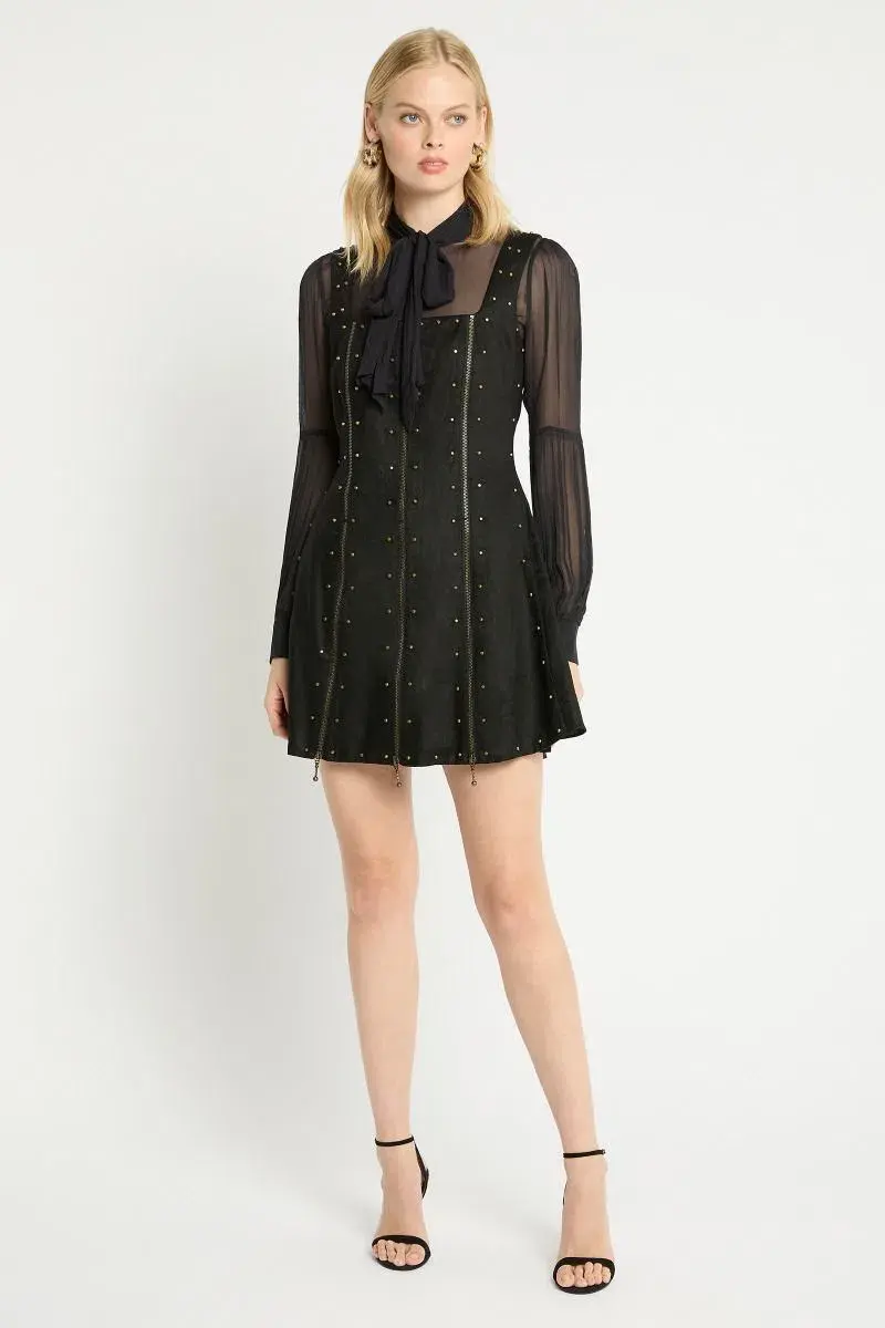 Sass and Bide Abstract After Dark Dress Faded Black Size 4 - Image 4