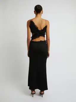 Christopher Esber Long Black Carina Sloped Interlink Tank Dress Size 6 for rent on The Volte - image 2