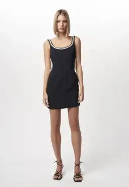 Nicola Finetti Diamond Mini Dress Black Size 6 for rent on The Volte - image 1