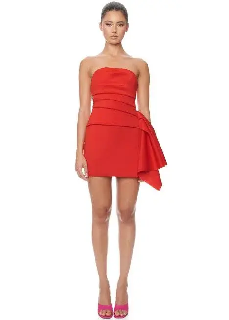 Eliya the Label Liana Mini Dress in Red Size L / Au 12 for rent on The Volte - main image