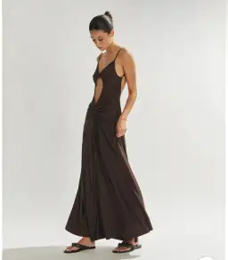 One Mile The Label Sammy Maxi Dress Wine Size 6 for rent on The Volte - image 4