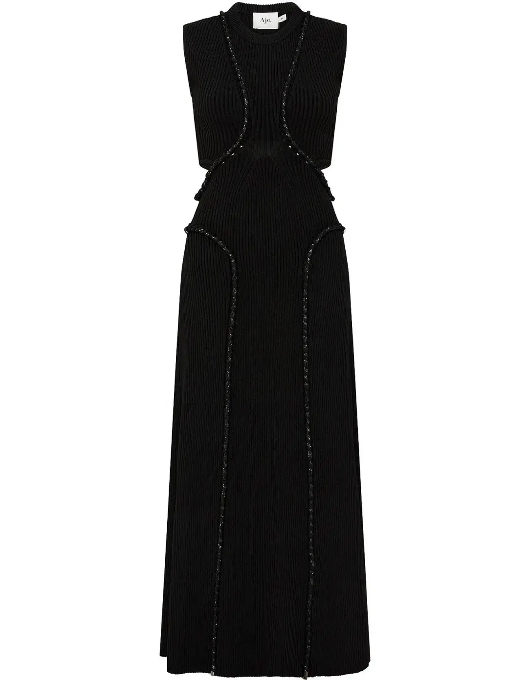Aje Arp Cut Out Midi Dress Black Size 10 for rent on The Volte - main image
