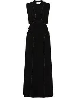 Aje Arp Cut Out Midi Dress Black Size 10 for rent on The Volte - image 4