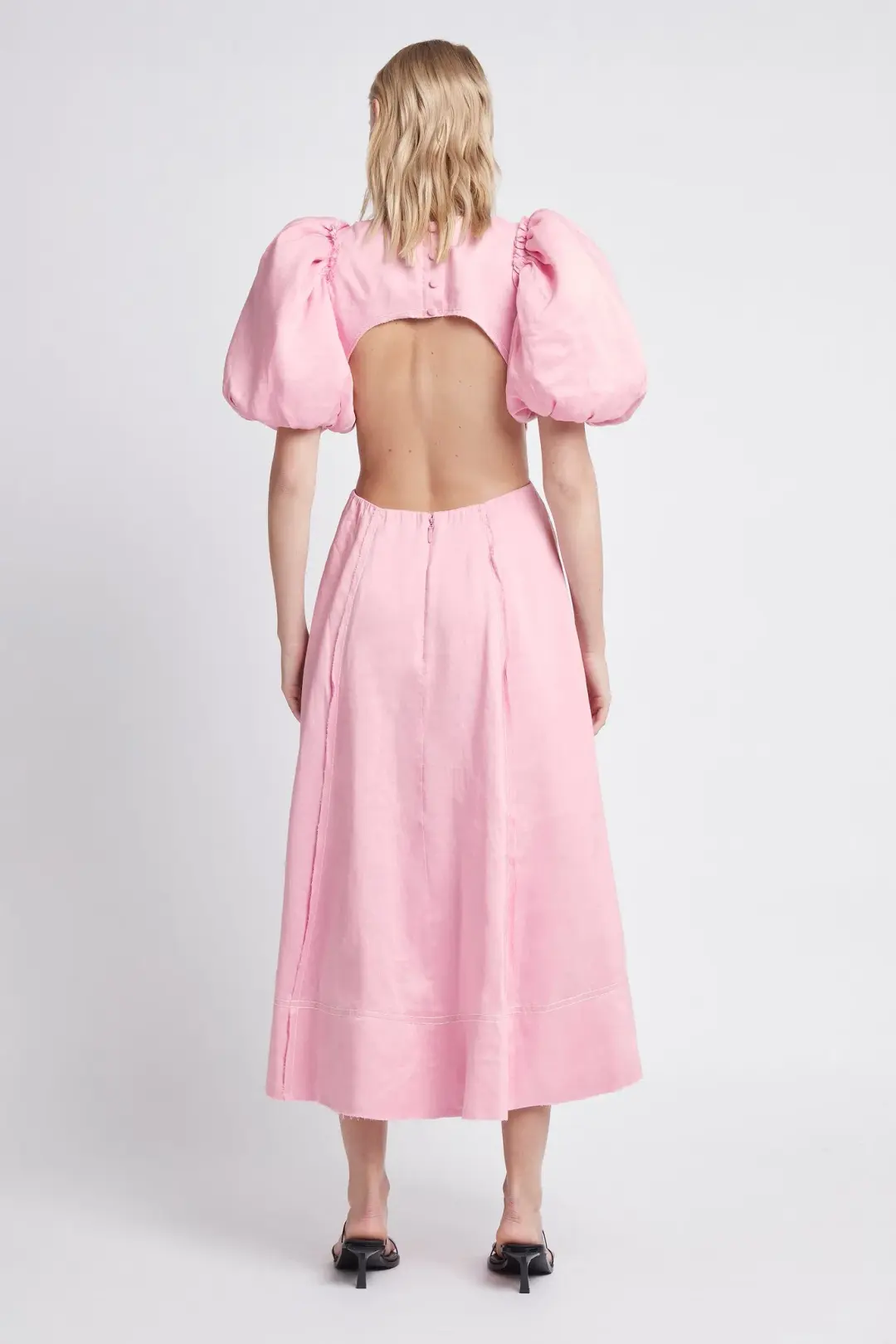 Aje Serendipity Cut Out Dress Musk Pink Size AU 8 for rent on The Volte - main image