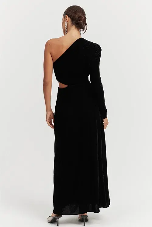 Country Road Velvet Column Dress Black Size AU 16 - Image 2