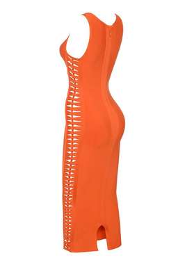 House of CB Martinique Midi Dress Orange Size 8 for rent on The Volte - image 2