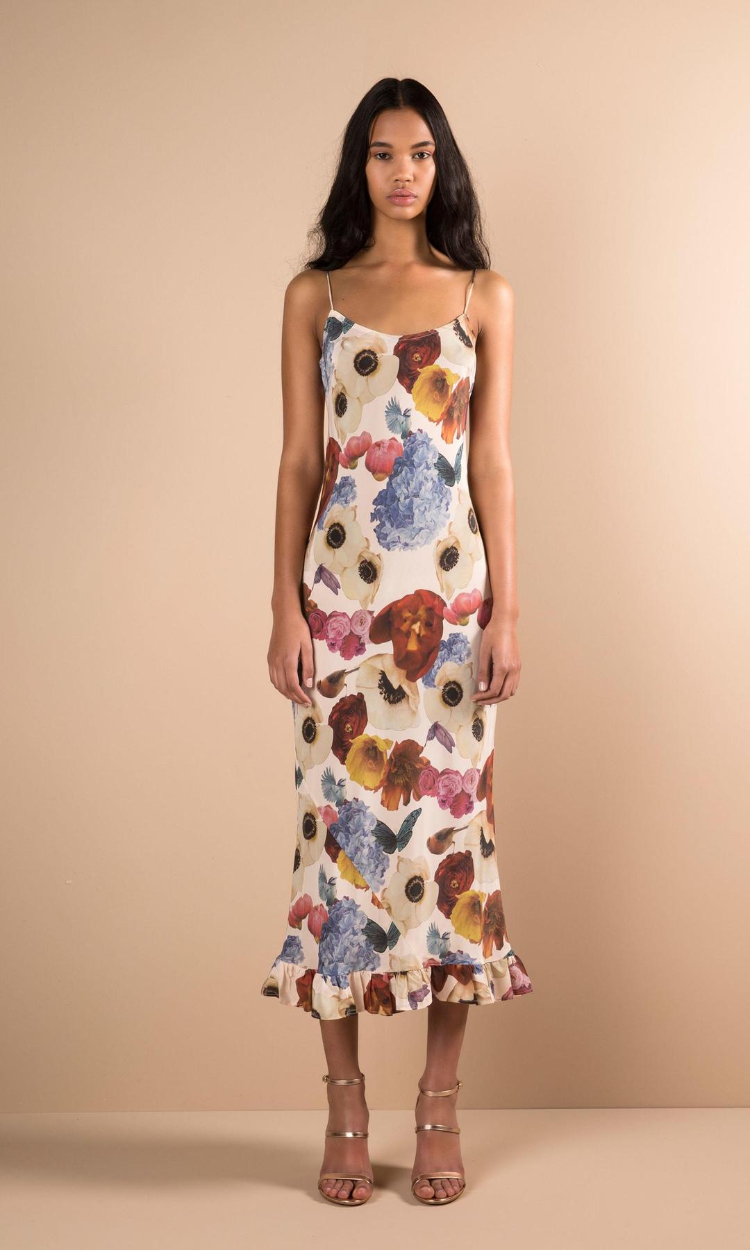 RUBY 10PM Slip MIdi Dress Floral Size 6 for rent on The Volte - main image