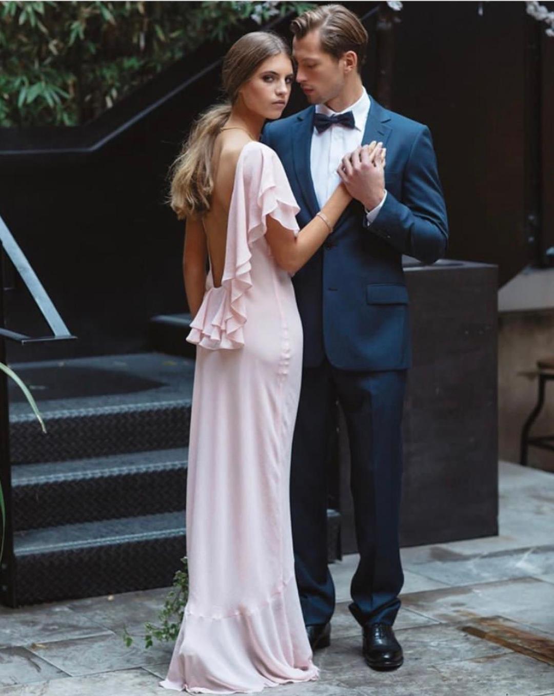 Ruby Marina Gown Blush Pink Size 6 for rent on The Volte - main image