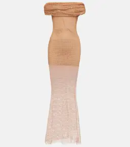 Self-portrait Rhinestone-embellished Maxi Dress Size 6 for rent on The Volte - image 3