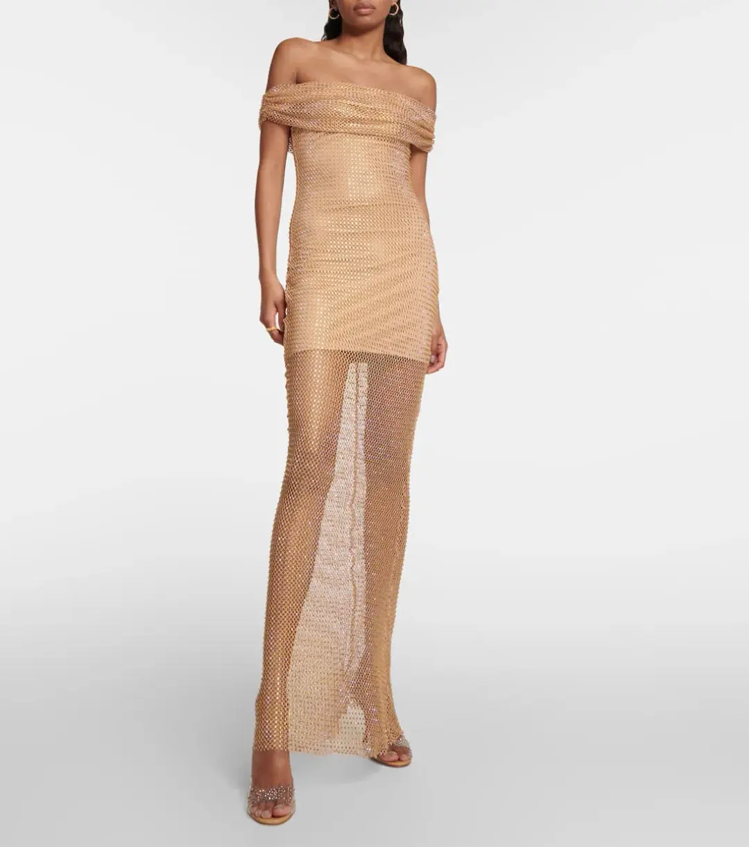 Self-portrait Rhinestone-embellished Maxi Dress Size 6 for rent on The Volte - main image