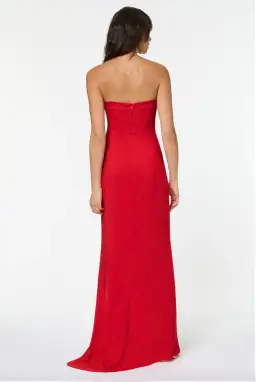 Manning Cartell Asymmetrical Games Strapless Gown Scarlet Size 8 / S for rent on The Volte - image 3