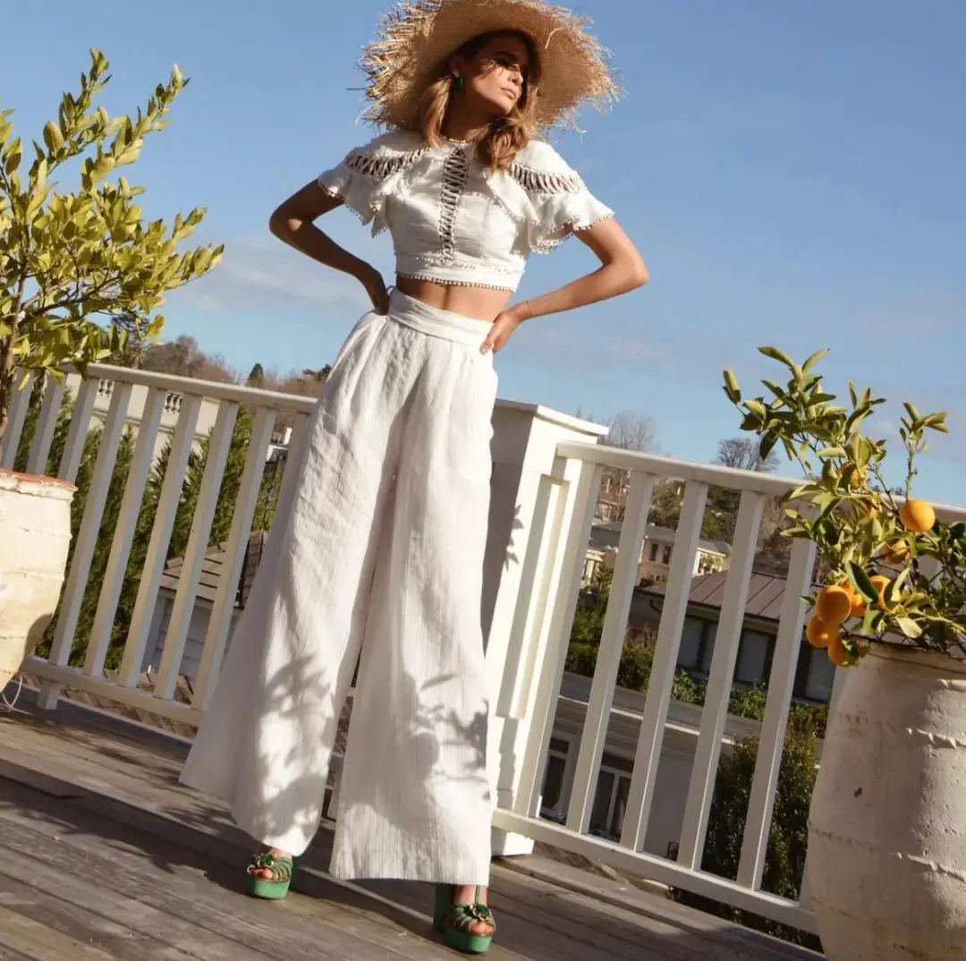 Mackenzie Mode Mulberry Mulberry Pants Winter White Size AU 12 for rent on The Volte - main image