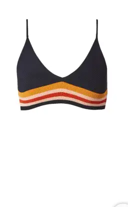 Scanlan Theodore Crepe Knit Stripe Bralette and Skirt Set Multi Size 4 for rent on The Volte - image 2