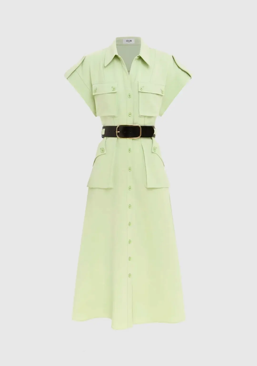 Leo Lin Audrey pocket Shirt Midi in Mint Size AU 10 for rent on The Volte - main image