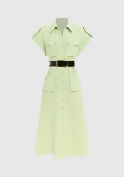 Leo Lin Audrey pocket Shirt Midi in Mint Size AU 10 for rent on The Volte - image 1
