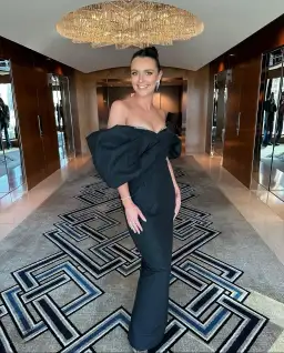 Rachel Gilbert Xavier Gown Black Size AU 10 for rent on The Volte - image 1