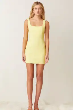 Bec & Bridge Gemma Mini Dress Banana Size 6 for rent on The Volte - image 1