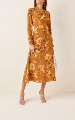 Zimmermann Resistance Floral Midi Dress Floral Size 0/ AU 8