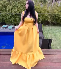 Rachel Gilbert Cora Dress Yellow Size 5/ Au 16 for rent on The Volte - image 1