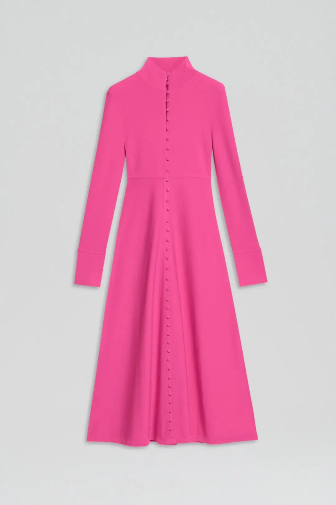 Scanlan Theodore Crepe Knit Button Polo Dress Fuchsia Size AU 8 for rent on The Volte - main image