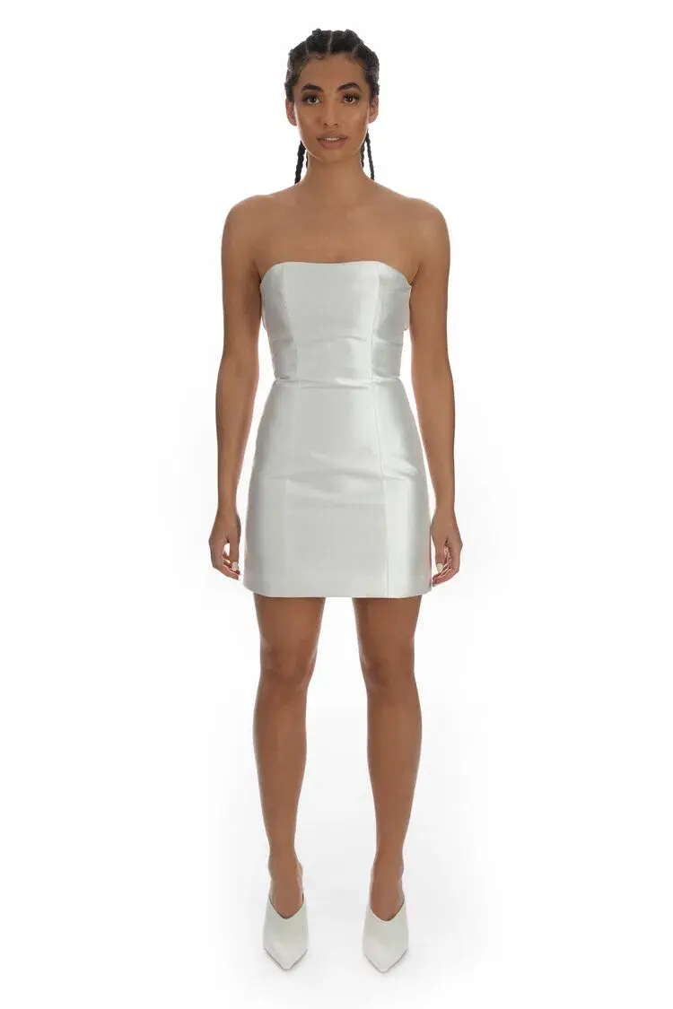 Imagery Tempted Mini Dress White Size AU 8 for rent on The Volte - main image