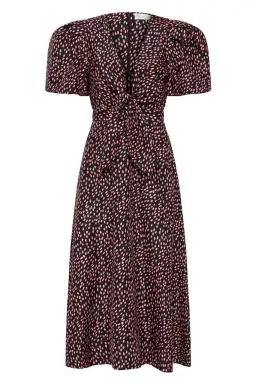 Rebecca Vallance Cha Cha Midi Dress Pink Polka Dot Size 12 for rent on The Volte - image 3