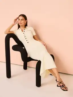 Anna Quan Laurel Penelope Midi Silence Ivory Dress Size 12 for rent on The Volte - image 9