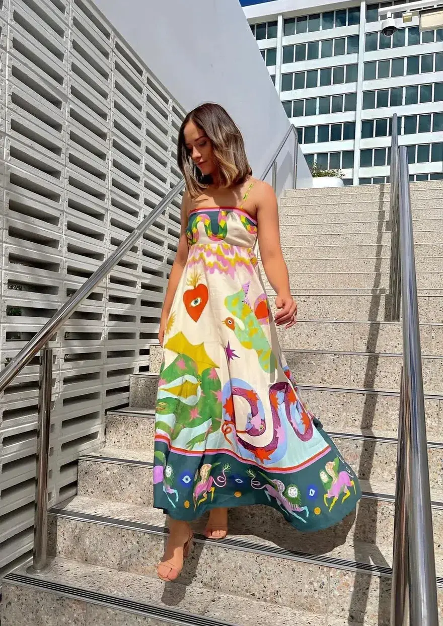 Alemais Seeker Maxi Dress Print Size 8 - Image 2