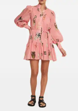 Alemais Cleo Smock Mini Dress Pink Size 8 AU for rent on The Volte - image 10