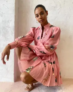 Alemais Cleo Smock Mini Dress Pink Size 8 AU for rent on The Volte - image 9