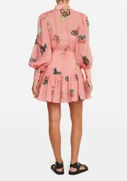 Alemais Cleo Smock Mini Dress Pink Size 8 AU for rent on The Volte - image 11