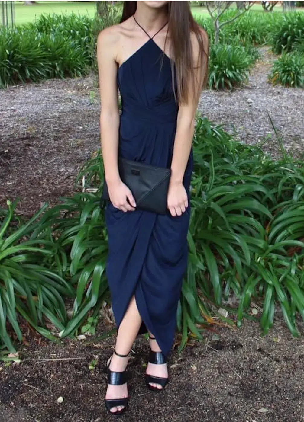 Zimmermann Silk Tuck Long Dress Navy Size 0 / Au 8 - Image 3