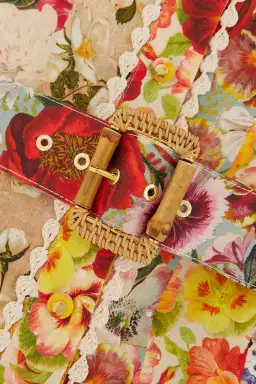 Zimmermann Wonderland Floral Shirt Dress Spliced Stripe Size 2 / Au 12 for rent on The Volte - image 4