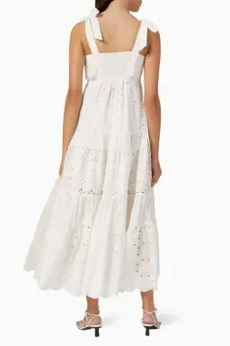 Alemais Evie Panelled Tie Midi Maxi Dress White Size 6 for rent on The Volte - image 8