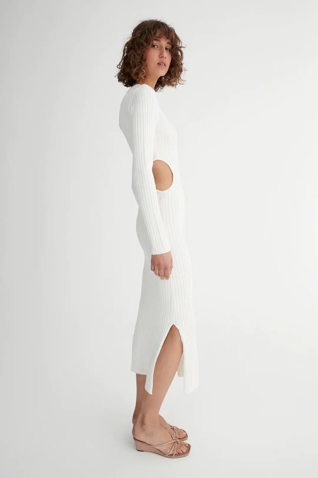 Hansen and Gretel Macy Dress in Bone White Size S/AU 8 for rent on The Volte - main image