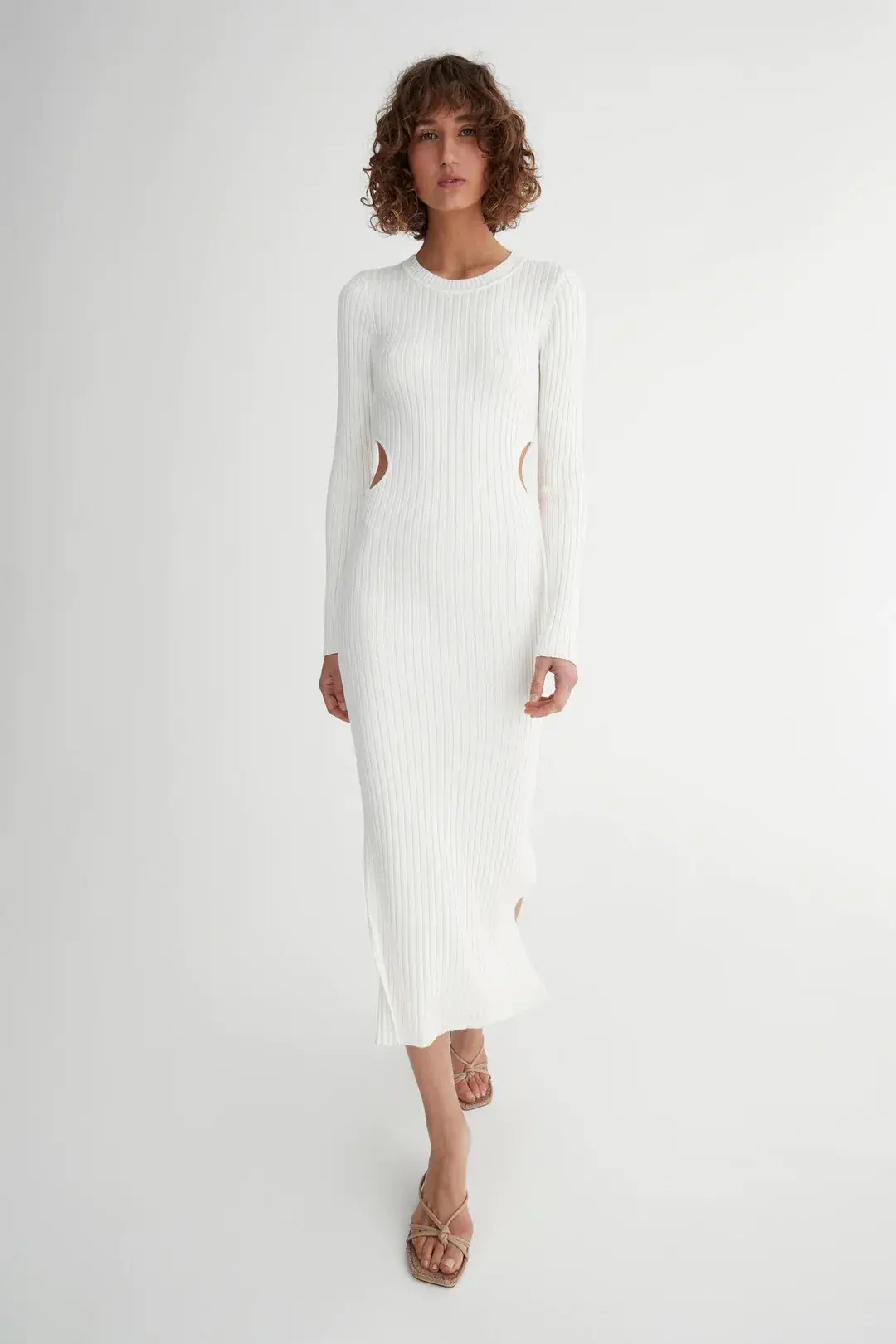 Hansen and Gretel Macy Dress in Bone White Size S/AU 8 for rent on The Volte - main image